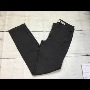 Anthropologie chino charcoal relaxed fit pants 25